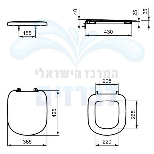 T679301 Ideal Standard | מושב אסלה אידיאל סטנדרט TEMPO | טריקה שקטה לבן