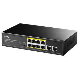 CUDY 8-FE PoE Switch +2 uplink GbE FS1010PG-IL
