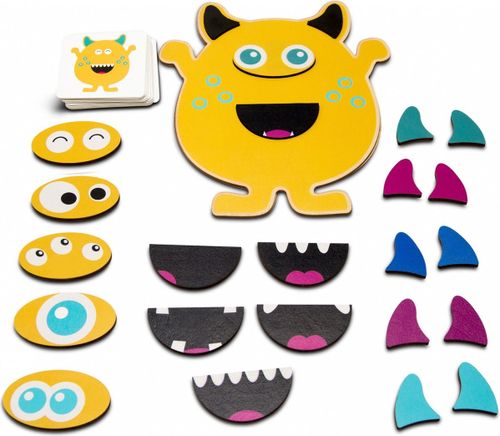 משחק התאמה מפלצות תאומות Monster Twins מעץ עם כרטיסיות 61 חלקים
