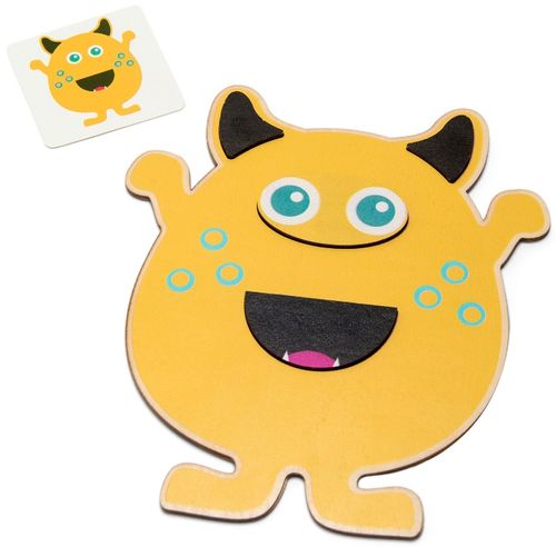 משחק התאמה מפלצות תאומות Monster Twins מעץ עם כרטיסיות 61 חלקים