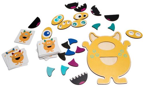משחק התאמה מפלצות תאומות Monster Twins מעץ עם כרטיסיות 61 חלקים