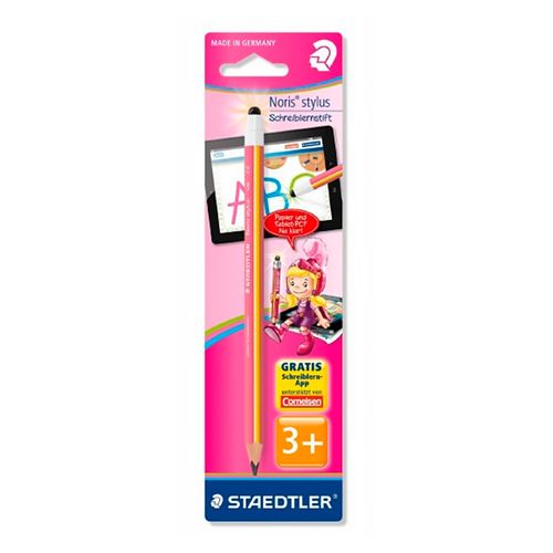 12 עפרונות ג'מבו סטילוס למסכי מגע NORIS STYLUS ( 6 ורודים, 6 כחולים)