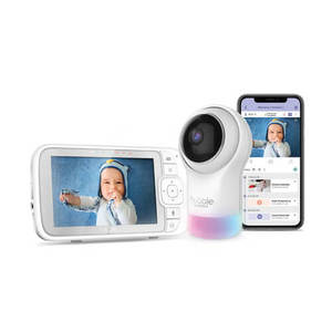 מוניטור לתינוק WIFI עם מצלמה ממונעת ומסך "5 +HUBBLE Nursery Pal Glow הובל