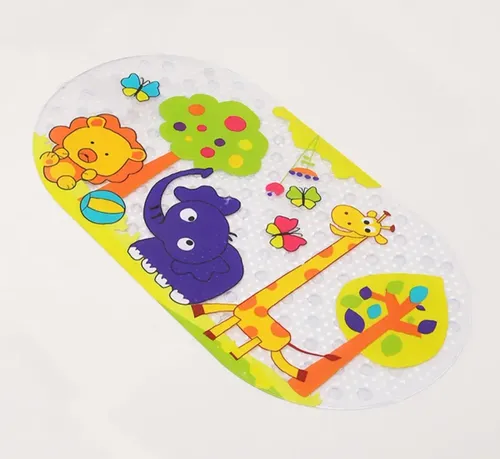 שטיח אמבטיה נגד החלקה ואקום דגם חיות ספארי מתוך קולקציית שטיחי בטיחות נגד החלקה לאמבטיה (תמונה ראשית) - מתאים לשדרוג מראה האמבטיה בקלות ובמהירות