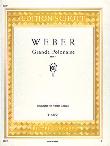 ספר תווים Weber: Grande Polonaise in E-flat Major, Op. 21