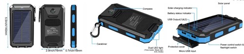 סוללת גיבוי ניידת סולארית Zeero Ultra Charge 10,000mAh