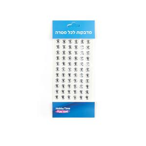 אבני שיבוץ דביקות 10 מ"מ צבע שקוף