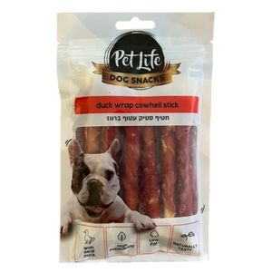 חטיף פטלייף סטיק עטוף ברווז לכלב 80 גרם Pet Life