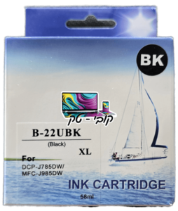 מחסנית דיו תואם ברדר שחור LC22U XL | חדש לא ממוחזר