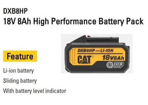 סוללת ליתיום DXB8HP  8.0AH 18V