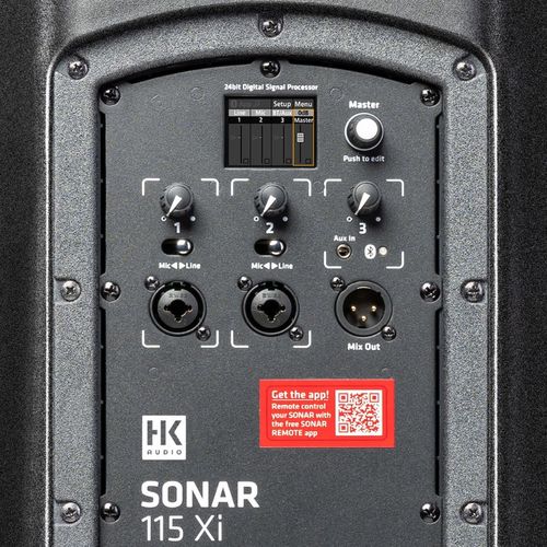 רמקול מוגבר עם שליטה מרחוק מתוצרת HK דגם SONAR 115 Xi