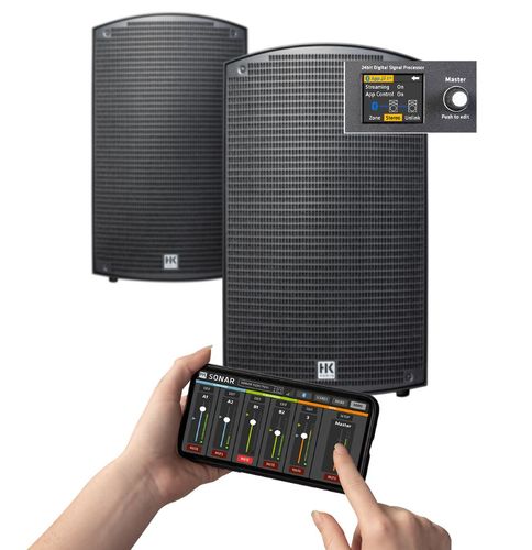 רמקול מוגבר עם שליטה מרחוק מתוצרת HK דגם SONAR 115 Xi