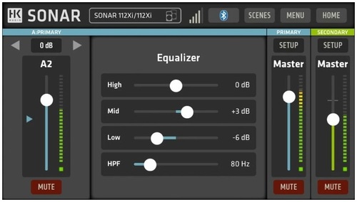 רמקול מוגבר עם שליטה מרחוק מתוצרת HK דגם SONAR 115 Xi