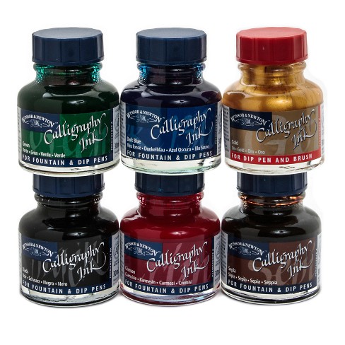  דיו לקליגרפיה , סט של 6 צבעים (30 מ"ל) WINSOR&NEWTON