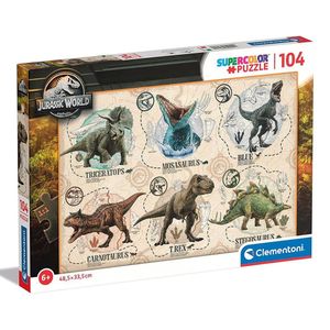קלמנטוני -  פאזל 104 חלקים דינוזאורים - Clementoni Puzzle  Dinosaurs