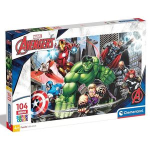 פאזל 104 חלקים מקסי גיבורי על קלמטוני - Clementoni Avengers 23688