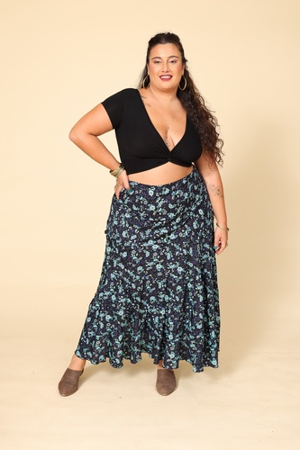 חולצת בטן קשר Plus size