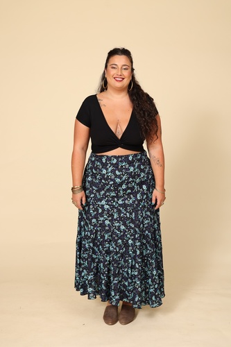 חולצת בטן קשר Plus size
