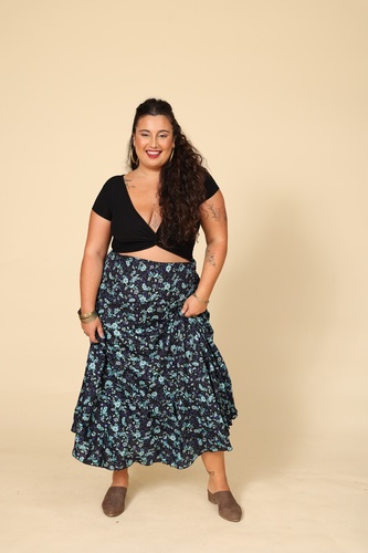 חולצת בטן קשר Plus size