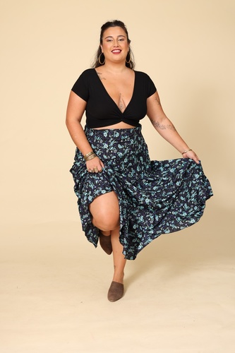 חולצת בטן קשר Plus size