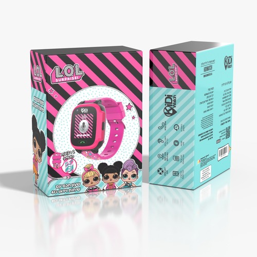 Kidiwatch 4G LOL דור 4 שעון טלפון חכם 2 רצועות במארז