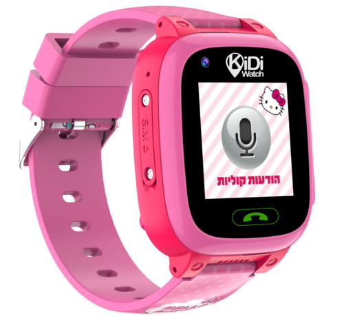Kidiwatch הלו קיטי 4G דור 4 שעון טלפון חכם 2 רצועות במארז