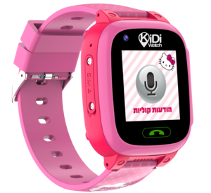 Kidiwatch הלו קיטי 4G דור 4 שעון טלפון חכם 2 רצועות במארז