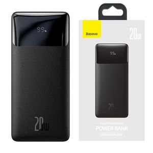 סוללת גיבוי Baseus 20000mAh 20W Bipow - צבע שחור