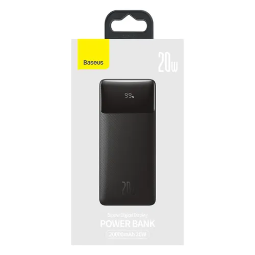 סוללת גיבוי Baseus 20000mAh 20W Bipow - צבע שחור