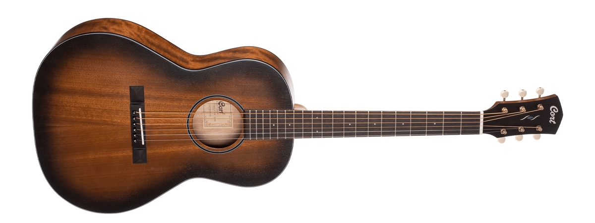 גיטרה אקוסטית מוגברת + נרתיק CORT CORE-PE AMH OPBB Mahogany