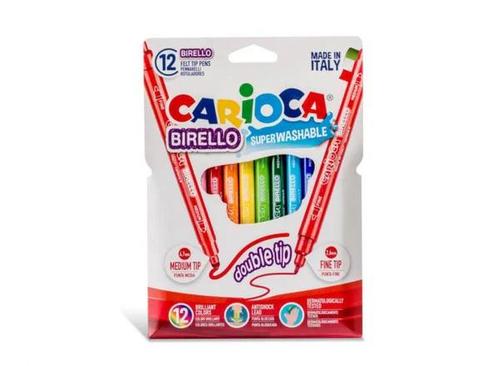 סט 12 טושים דו צדדיים רחיצים BIRELLO CARIOCA