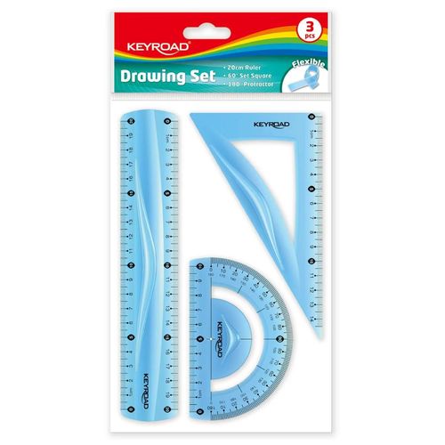 סט הנדסה גמיש 3 חלקים Keyroad כחול