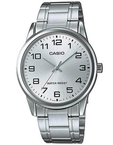 שעון חוגה כסף אנלוגי לגברים CASIO - MTP-V001D-7B