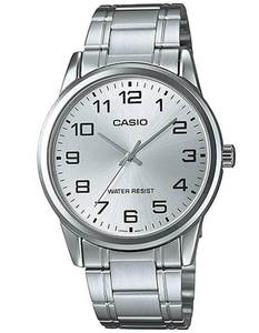 שעון חוגה כסף אנלוגי לגברים CASIO - MTP-V001D-7B