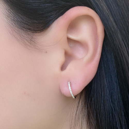 עגילי יהלומים זהב 14K