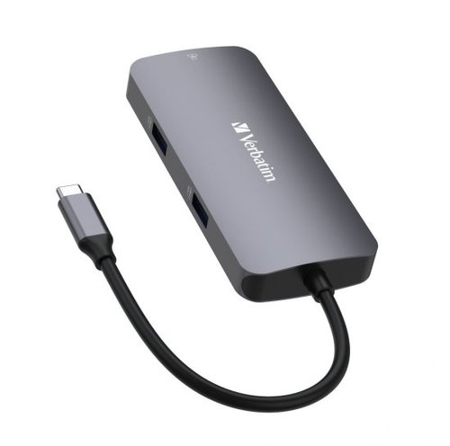VERBATIM USB-C™PRO MULTIPORT HUB RJ45 | 2 x USB-A | USB-C® PD