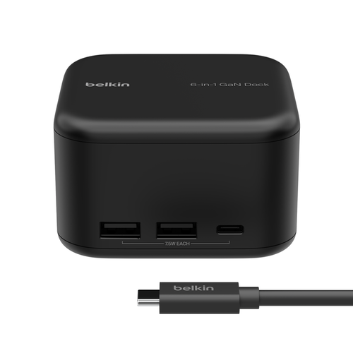 תחנת עגינה USB-C 6-in-1 Core Gan שחור