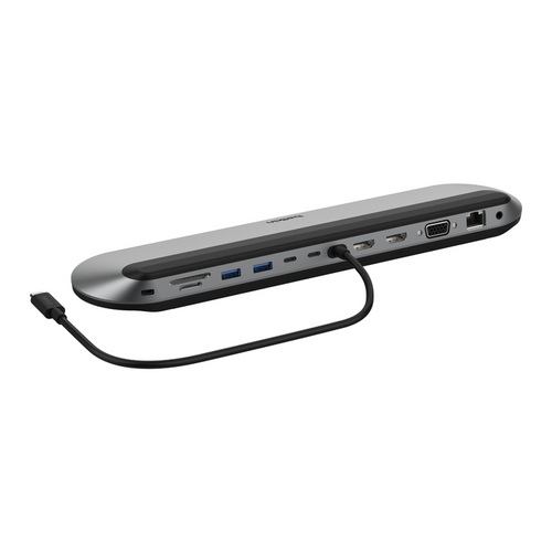 תחנת עגינה אוניברסלית USB-C 11-IN-1 כסוף