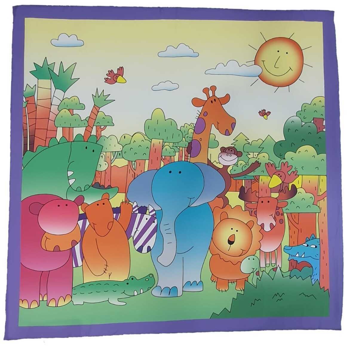מזרן פעילות צבעוני ועבה עם כיסוי נשלף - ספארי בייבי מישל