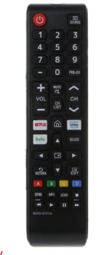 שלט תואם לטלוויזיה חכמה סמסונג SAMSUNG SMART TV דגם BN59-01315D