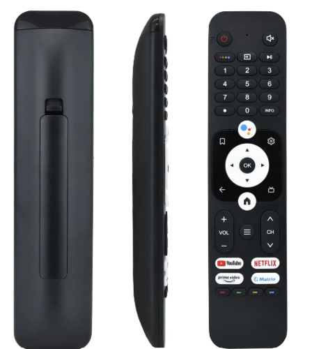 שלט חלופי תואם לטלוויזיה חכמה Hisense דגם HTR-U31 עם כפתורי קיצור דרך.