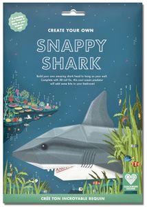 ערכת אומנות בנייר - כריש שוחה דרך הקיר