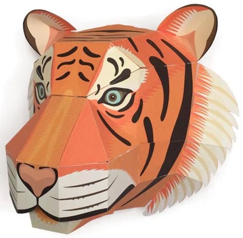 ערכת אומנות בנייר - ראש טיגריס