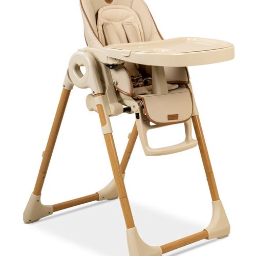 כסא אוכל BÉBÉ דגם woody בז' עץ