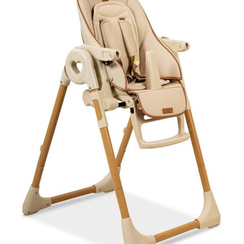 כסא אוכל BÉBÉ דגם woody בז' עץ