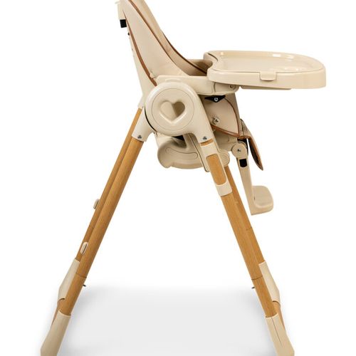 כסא אוכל BÉBÉ דגם woody בז' עץ