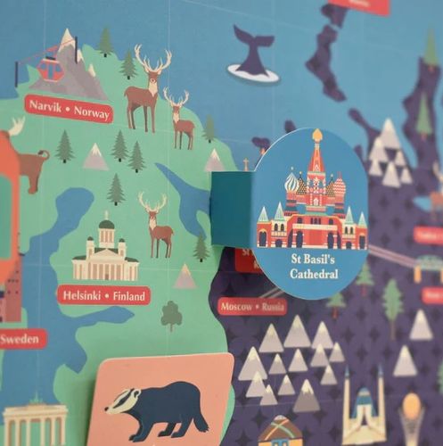 ערכת אומנות בנייר - מפת העולם