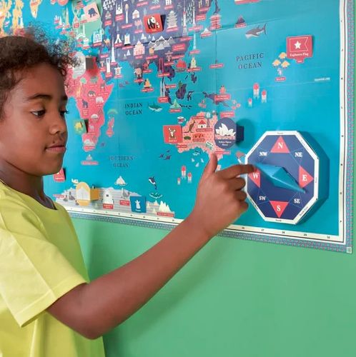 ערכת אומנות בנייר - מפת העולם