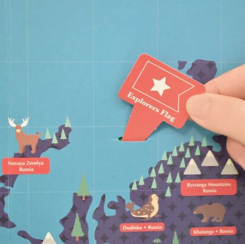 ערכת אומנות בנייר - מפת העולם