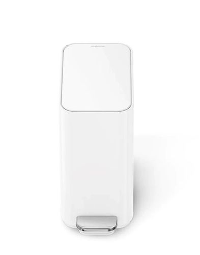 פח דוושה מלבני לבן 5 ל' סימפליומן | Simplehuman